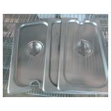 Bid X 3 : New  Steam Pans  Covers 1/3