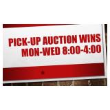 All wins must be picked up by Wednesday @ 4pm