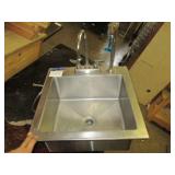 19" Drop-In Sink w/Faucet + Water Dispenser