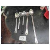 Lot of 5 Stainless Steel Serving Spoons