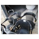 Lot of 4 Chairs, Black
