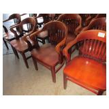 Lot of 4 Chairs, Stained Wood