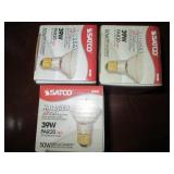 Lot of 3 Halogen Bulbs, 39W, Narrow Flood