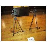 Lot of 2 Iron Tabletop Easels