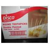 Case of Round Toothpicks