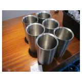 Lot of 6 Stainless Steel Tumblers