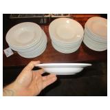 Lot of 35 White Plates, 9.5"