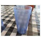 Lot of 10 Clear Blue Tumblers, 20 oz