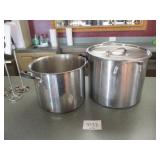 Lot of 2 Stock Pots w/1 Lid