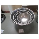 Lot of 5 SS Mixing Bowls