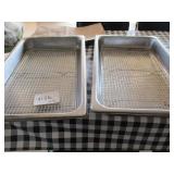 Lot of 2 Food Pans w/Racks