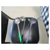 Lot of 9 Portion Spoons and Ladles