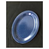 Lot of 12 NEW Platter, 9.5" Chuckwagon Blue