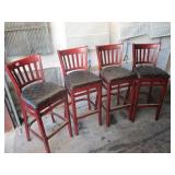 Lot of 4 Bar Height Chairs