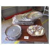 Lot of 15 Silver Platters/Pcs