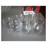 Lot of 7 Assorted Glasses
