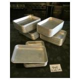 Lot of 45 Metal Trays, 9.5x6.5"