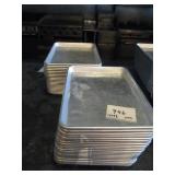 Lot of 40 Metal Trays, 13x9.5"