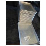 Lot of 25 Metal Trays, 13x9.5"