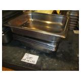 Lot of 5 Stainless Steel Food Pans