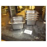 Lot of 5 Stainless Steel Food Pans
