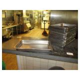 Lot of 27 Stainless Steel Food Pans