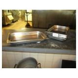 Lot of 9 Stainless Steel Food Pans