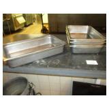 Lot of 4 Stainless Steel Food Pans