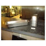 Lot of 10 Stainless Steel Food Pans