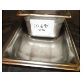 Lot of 2 Stainless Steel Food Pans