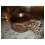 Lot of 7 Cast Iron Skillets
