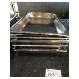 Lot of 8 Stainless Steel Food Pans