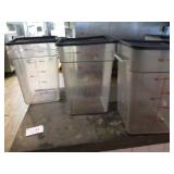 Lot of 3 Food Containers, 22 qt.