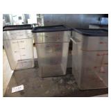 Lot of 3 Food Containers, 22 qt.