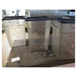 Lot of 3 Food Containers, 22 qt.