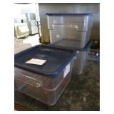 Lot of 3 Food Containers, 12 qt.