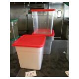 Lot of 3 Food Containers, 7.5 qt
