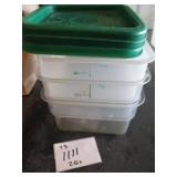 Lot of 3 Food Containers, 2 qt.