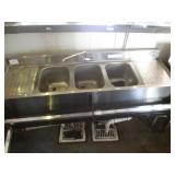 3-Bay Under-Bar Sink
