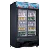 DSM-40SR Bottom Mount Two Glass Sliding Door Refri