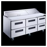 DSP72-18-D6 72' Salad Prep Table Retail$3725