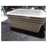 Grey Parade Plastic Containers 22x15x7