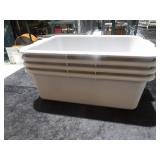 Grey Parade Plastic Containers 22x15x7