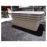 Grey Parade Plastic Containers 22x15x7