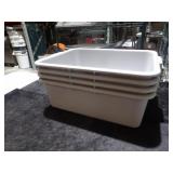 Grey Parade Plastic Containers 22x15x7