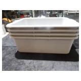 Grey Parade Plastic Containers 22x15x7