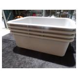 Grey Parade Plastic Containers 22x15x7