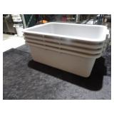 Grey Parade Plastic Containers 22x15x7
