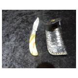 Custom Handmade Damascus Steel Lock Blade Knife 6'