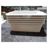 Grey Parade Plastic Containers 22x15x7